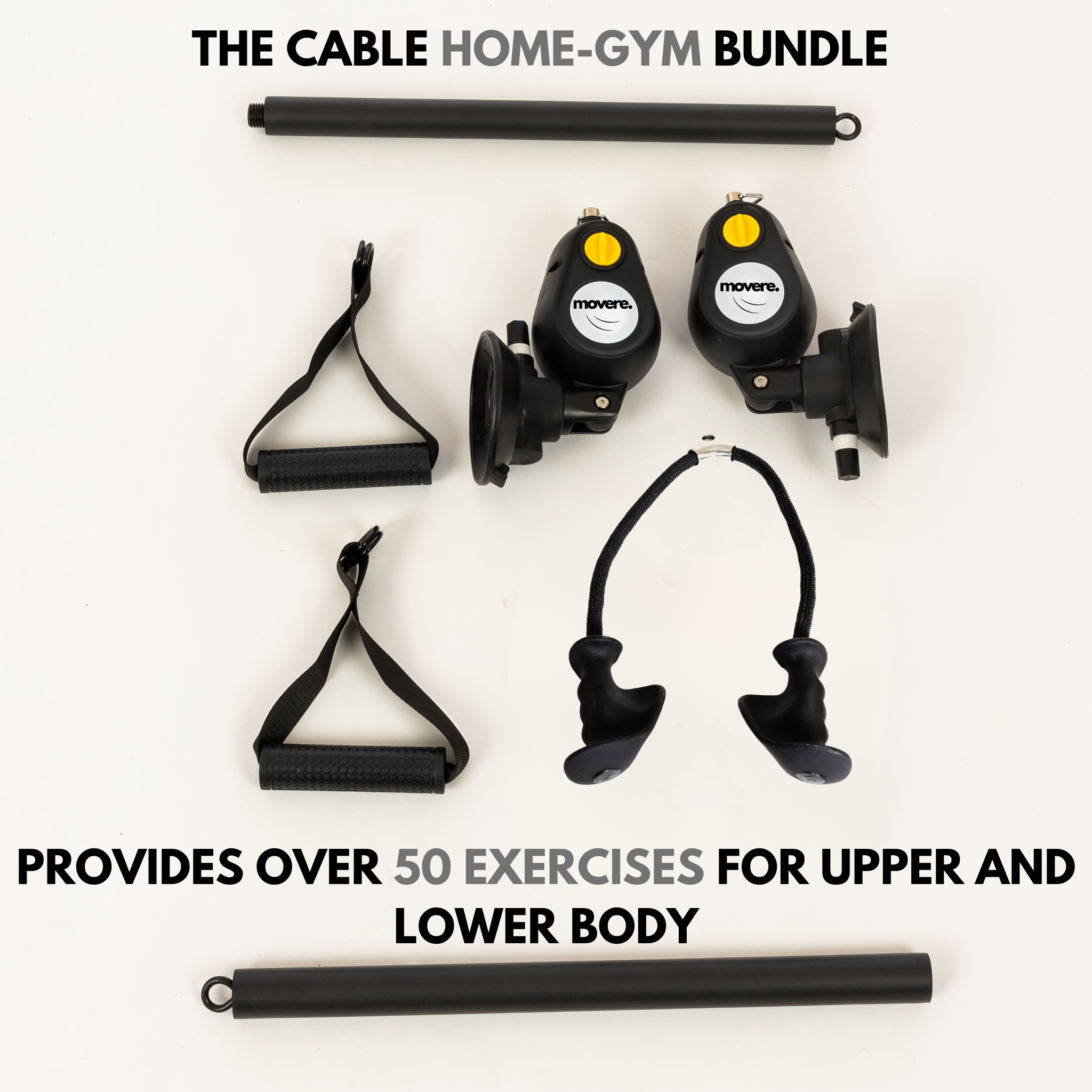 The Movere Portable Cable Machine Home Gym Bundle